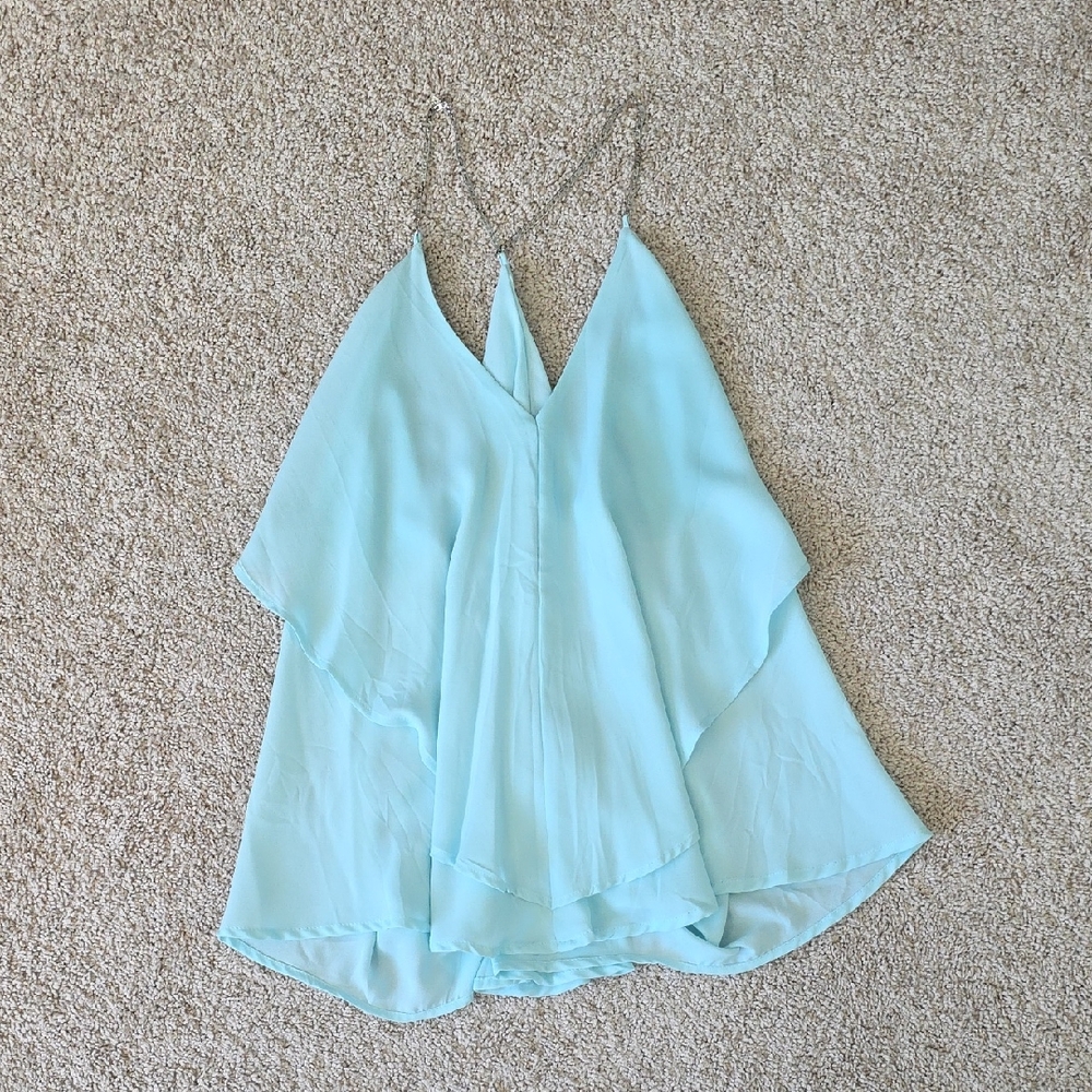 Flowy Chiffon Chain Strap Top
